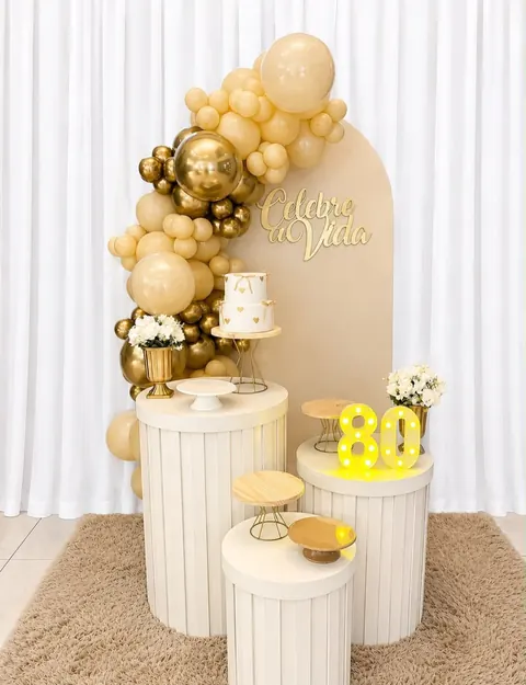 Decoração Bege e dourado